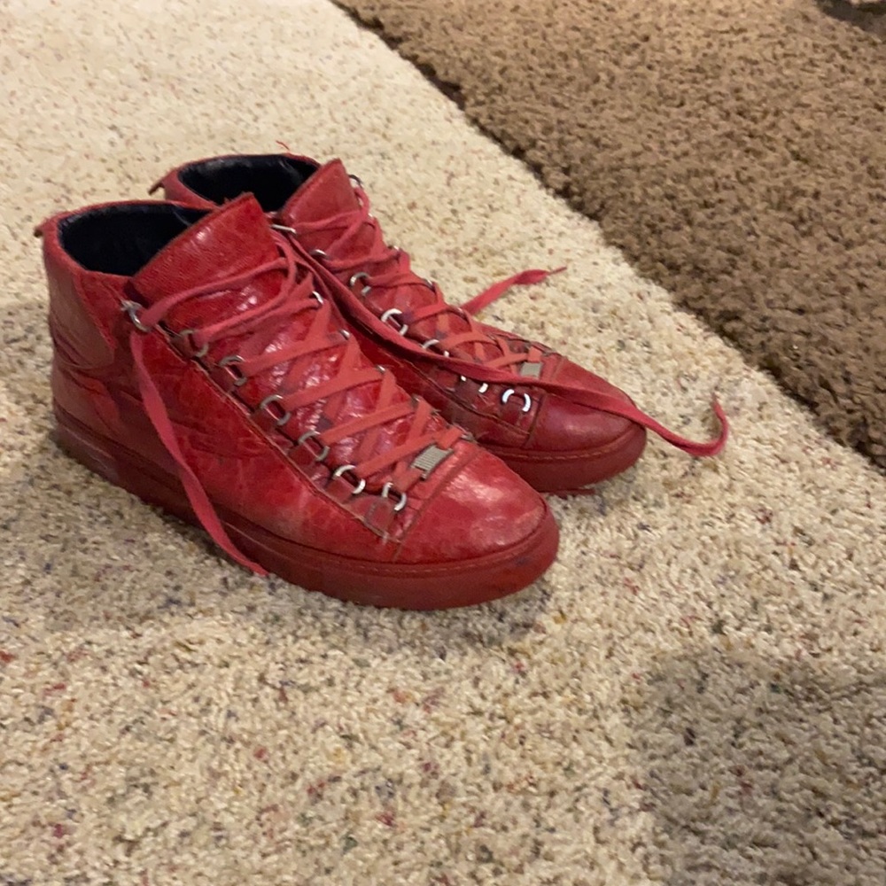 Men’s arena red balenciaga shoes